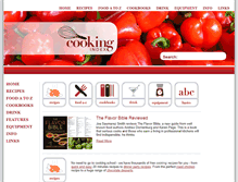 Tablet Screenshot of cookingindex.com